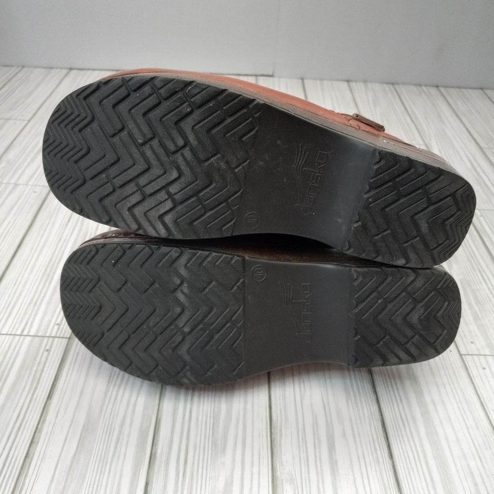 Dansko Braided Leather Clog Mules - Picture 9 of 11